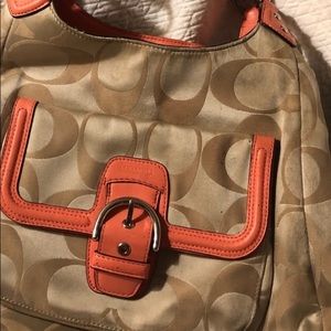 COACH purse with large over-the-shoulder straps
